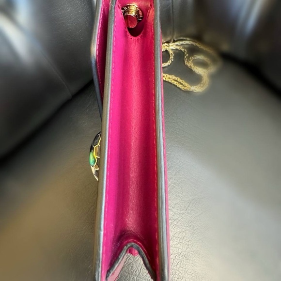 Bvlgari Serpenti Forever Square Crossbody Purple Shoulder Bag calf Leather Beet - Picture 5 of 13